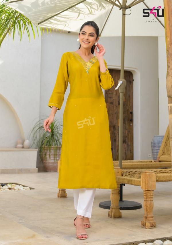 S4u Glamour G 01 Casual Wear Roman Silk Kurti Collection